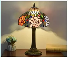 Настольная лампа Тиффани Роза OFT824 Тиффани Лайтинг Настольная лампа Тиффани Роза OFT824 Тиффани Лайтинг